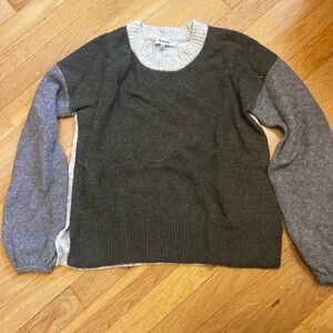 Madewell Gray and Black Knit Sweater